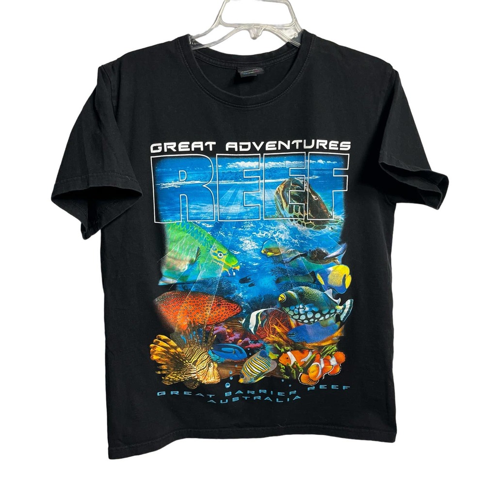 GREAT BARRIER REEF - Dive Australia Black Tank Top T-Shirt, Fits Mens MEDIUM